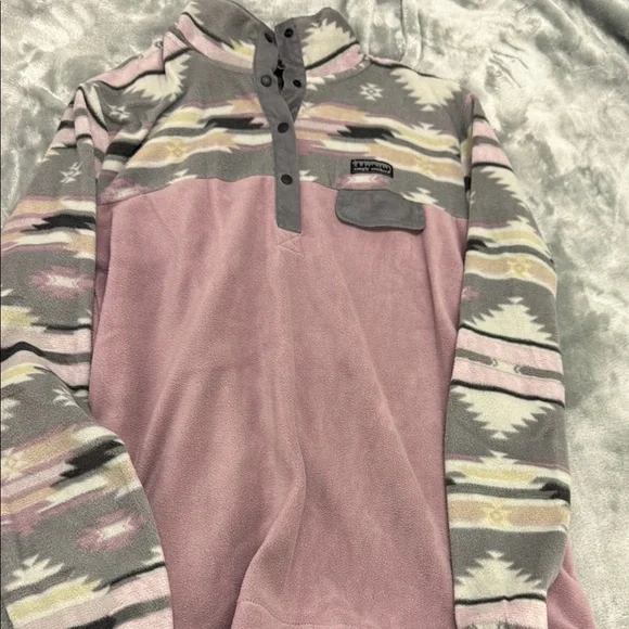 Patterned Pink and Gray Pullover Simply Southern - Picture 1 of 2